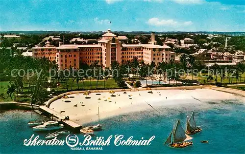 AK / Ansichtskarte Nassau_Bahamas Sheraton British Colonial Hotel Beach aerial view Nassau Bahamas