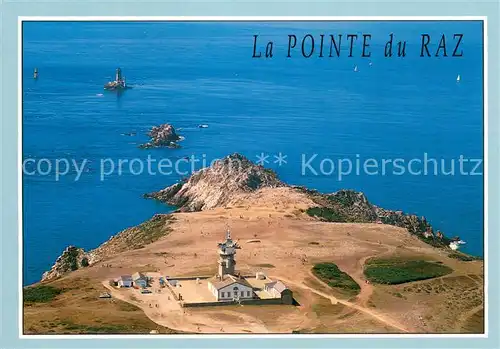 AK / Ansichtskarte Pointe_du_Raz Le semaphore et le phare de la Vieille Vue aerienne Pointe_du_Raz