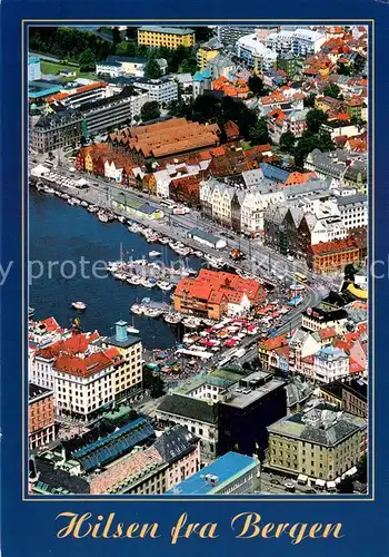 AK / Ansichtskarte Bergen_Norwegen Fliegeraufnahme Bergen Norwegen