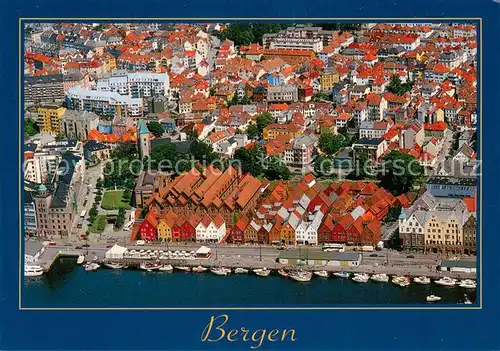 AK / Ansichtskarte Bergen_Norwegen Fliegeraufnahme Bergen Norwegen