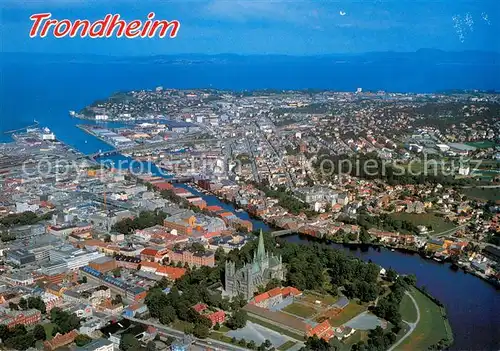 AK / Ansichtskarte Trondheim Fliegeraufnahme Trondheim