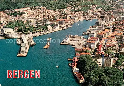 AK / Ansichtskarte Bergen_Norwegen Fliegeraufnahme Bergen Norwegen