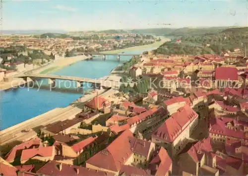 AK / Ansichtskarte Meissen_Elbe_Sachsen Blick von den Domtuermen auf die Stadt Meissen_Elbe_Sachsen