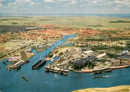 AK / Ansichtskarte Emden__Ostfriesland Fliegeraufnahme 