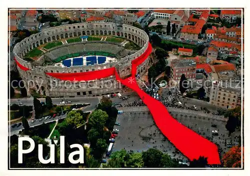 AK / Ansichtskarte Pula_Pola_Croatia Hrvatska Fliegeraufnahme 