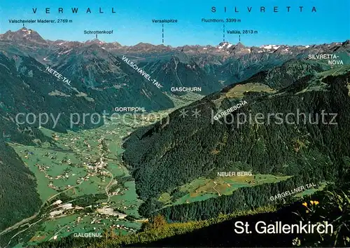AK / Ansichtskarte St_Gallenkirch_Vorarlberg mit Verwall und Silvrettabergen St_Gallenkirch_Vorarlberg