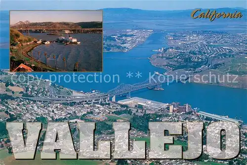 AK / Ansichtskarte Vallejo Aerial view of Crockett to the South and Vallejo to the North 