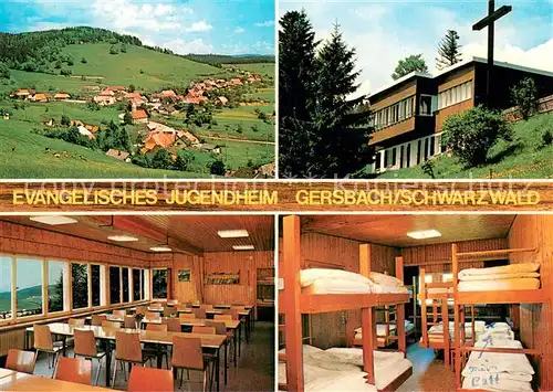 AK / Ansichtskarte Gersbach_Schopfheim Panorama Ev Jugendheim Speisesaal Bettenzimmer Gersbach Schopfheim