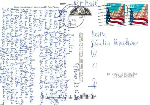 AK / Ansichtskarte Juarez and El Paso Aerial view Juarez