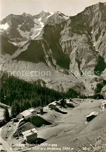 AK / Ansichtskarte Schroecken_Nesslegg Braunarlspitze mit Hochberg Fliegeraufnahme 