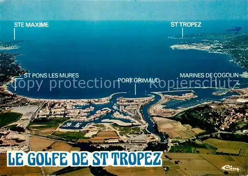 AK / Ansichtskarte Saint_Tropez_Var Vue aerienne Port Grimaud St Pons les Mures Marines de Cogolin Saint_Tropez_Var