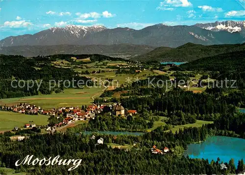 AK / Ansichtskarte Moosburg_Kaernten Fliegeraufnahme mit Karawanken Moosburg Kaernten