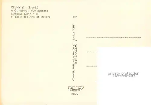 AK / Ansichtskarte Cluny_71 Vue aerienne lAbbaye et Ecole des Arts et Metiers 