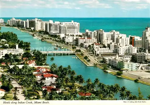 AK / Ansichtskarte Miami_Beach Hotels along Indian Creek 