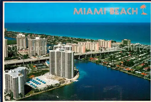 AK / Ansichtskarte Miami_Beach Marco Polo Hotel and Golden Beach Air view 