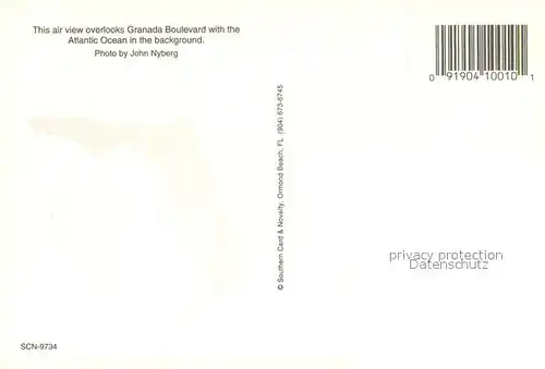AK / Ansichtskarte Ormond_Beach Air view overlooks Granada Boulevard 