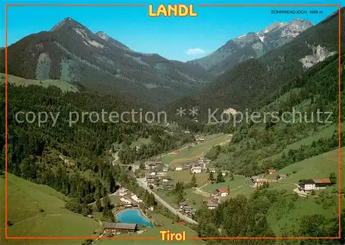 AK / Ansichtskarte Landl_Thiersee Fliegeraufnahme mit Sonnwendjoch Landl Thiersee