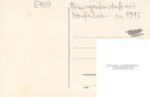 AK / Ansichtskarte Ludwigshafen_Rhein Prinzregentenstrasse mit Strassenbahn Ludwigshafen Rhein