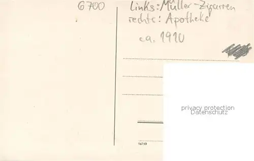 AK / Ansichtskarte Ludwigshafen_Rhein Ludwigsstrasse Mueller Zigarren und Apotheke Ludwigshafen Rhein