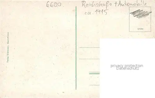 AK / Ansichtskarte Saarbruecken Reichstrasse Automobile Saarbruecken