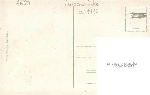 AK / Ansichtskarte Saarbruecken Luisenbruecke Saarbruecken