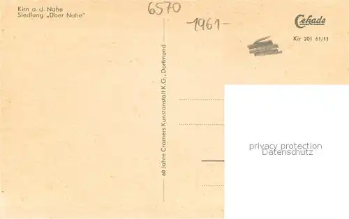 AK / Ansichtskarte Kirn_Nahe Siedlung ueber Nahe Kirn_Nahe