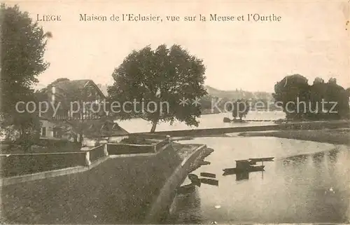 AK / Ansichtskarte Liege_Luettich Maison de l Eclusier vue sur la Meuse et l Ourthe Liege Luettich