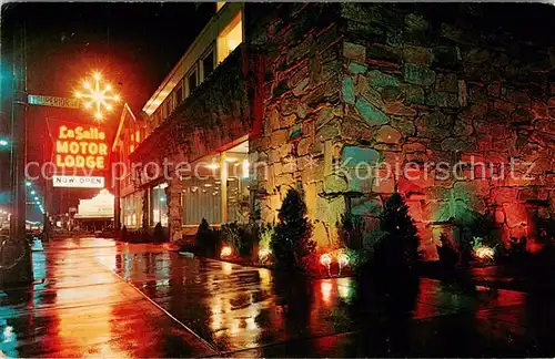 AK / Ansichtskarte Chicago_Illinois La Salle Motor Lodge at night 