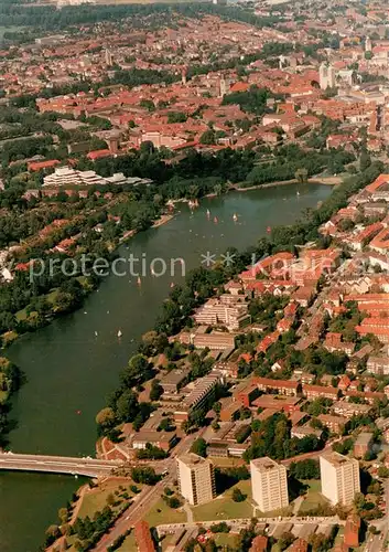 AK / Ansichtskarte Muenster_Westfalen Innenstadt mit Aasee Muenster_Westfalen