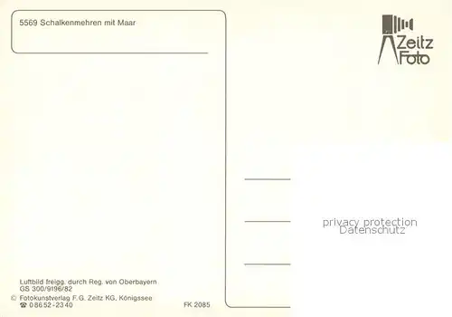 AK / Ansichtskarte Schalkenmehren Maar Schalkenmehren