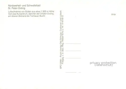 AK / Ansichtskarte St_Peter Ording Nordseeheil  und Schwefelbad Tuemlauer Bucht St_Peter Ording