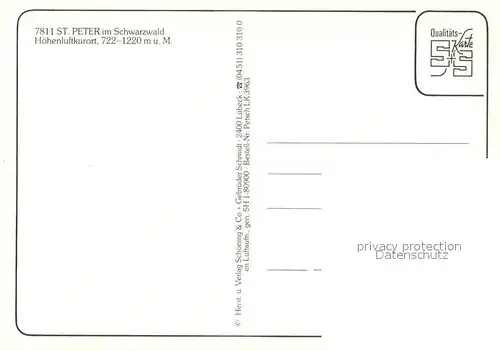 AK / Ansichtskarte St_Peter_Schwarzwald Kloster Hoehenluftkurort St_Peter_Schwarzwald