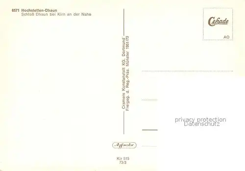 AK / Ansichtskarte Kirn_Nahe Schloss Dhaun Kirn_Nahe