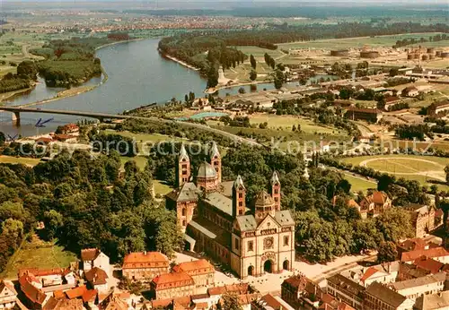 AK / Ansichtskarte Speyer_Rhein Stadtbild mit Dom Speyer Rhein