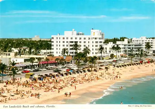 AK / Ansichtskarte Fort_Lauderdale Beach and cabanas 