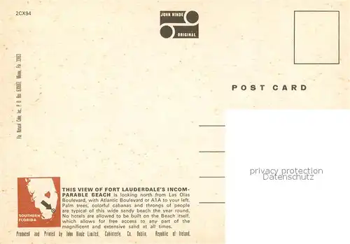 AK / Ansichtskarte Fort_Lauderdale Beach Aerial view 