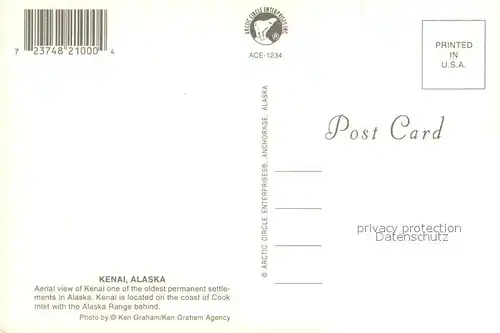 AK / Ansichtskarte Kenai_Alaska Aerial view 