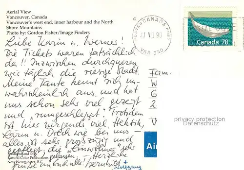 AK / Ansichtskarte Vancouver_BC_Canada Aerial view 