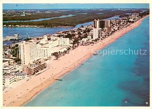 AK / Ansichtskarte Miami_Florida Golden Sands Hollywood Beach Air view 