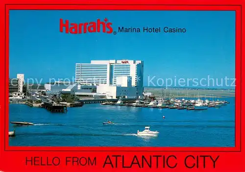 AK / Ansichtskarte Atlantic_City_New_Jersey Harrahs Marina Hotel Casino Air view 
