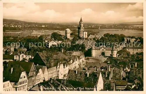 AK / Ansichtskarte Friedberg_Hessen Teilansicht mit Blick auf Bad Nauheim Friedberg Hessen