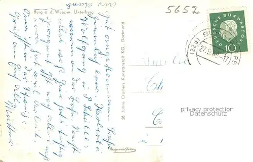 AK / Ansichtskarte Burg_Wupper Unterburg Burg Wupper