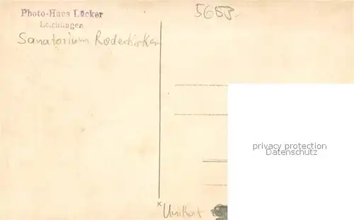 AK / Ansichtskarte Roderbirken Gruppenphoto Sanatorium  Roderbirken