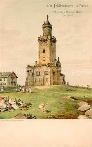 AK / Ansichtskarte Feldberg_Taunus Feldbergturm im Taunus Litho Feldberg Taunus