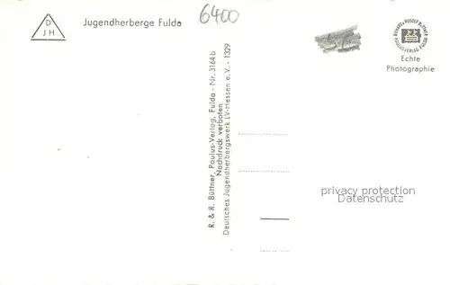 AK / Ansichtskarte Fulda Jugendherberge Aussenansicht Fulda