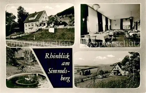 AK / Ansichtskarte Rodenbach_Fulda Gasthaus Rhoenblick Innen  und Aussenansicht Rodenbach Fulda