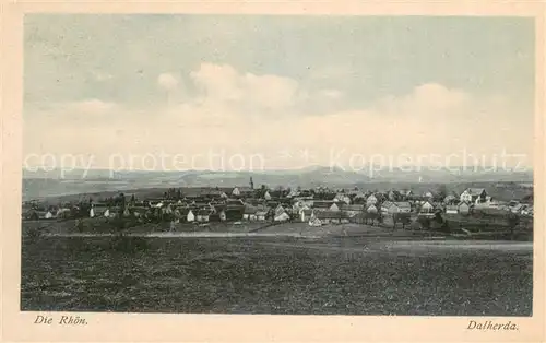 AK / Ansichtskarte Gersfeld_Rhoen Dalherda in der Rhoen Gesamtansicht Gersfeld Rhoen