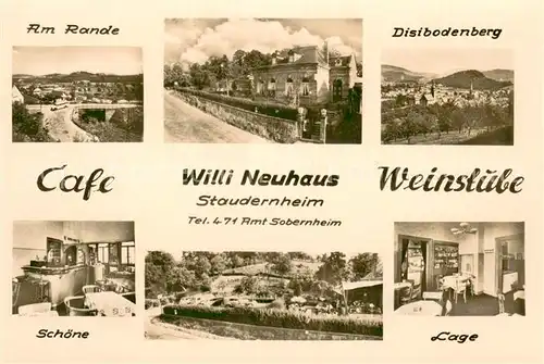 AK / Ansichtskarte Staudernheim Disibodenberg Weinstube Cafe Willi Neuhaus Staudernheim