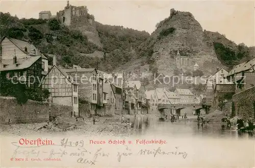 AK / Ansichtskarte Idar Oberstein Schloss und Felsenkirche Idar Oberstein