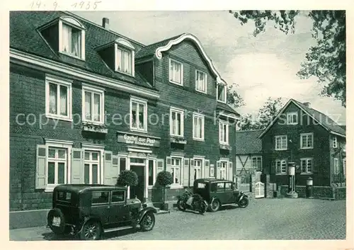 AK / Ansichtskarte Dabringhausen Gasthof Zur Post mit Automobilen Dabringhausen